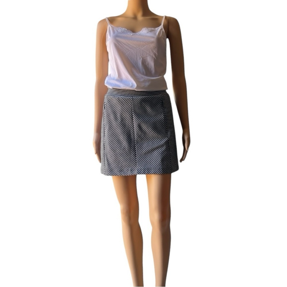 Talbots Striped Black and White Women's Skort With Pockets Size P